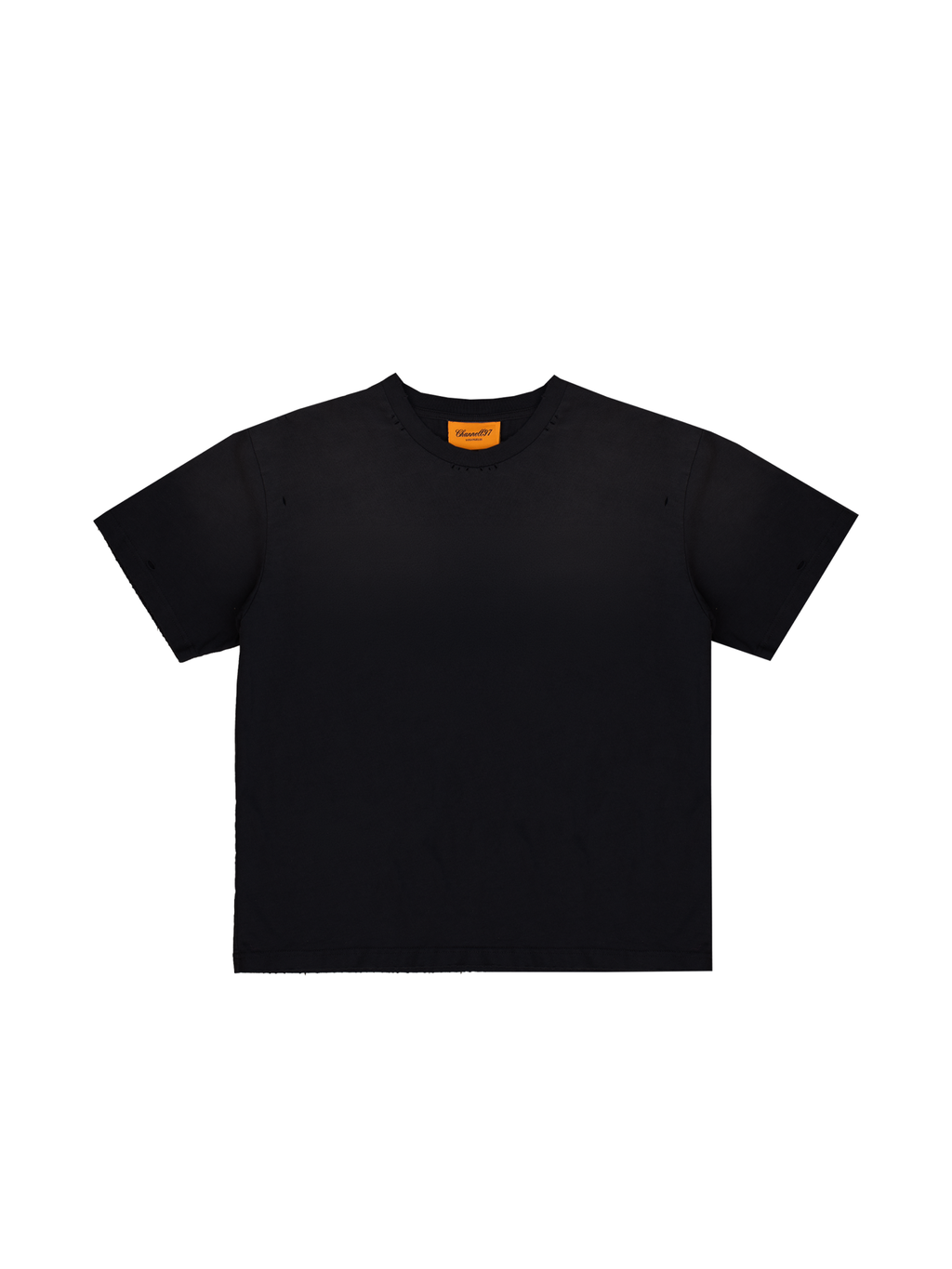 WASHED BLANK TEE BLACK