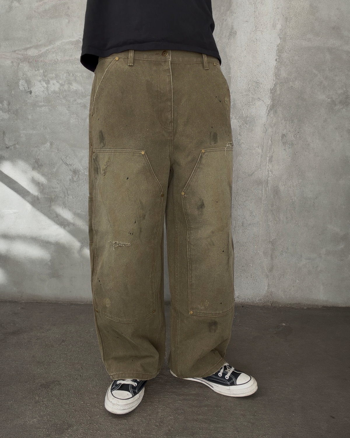 FOREST GREEN DOUBLE KNEE