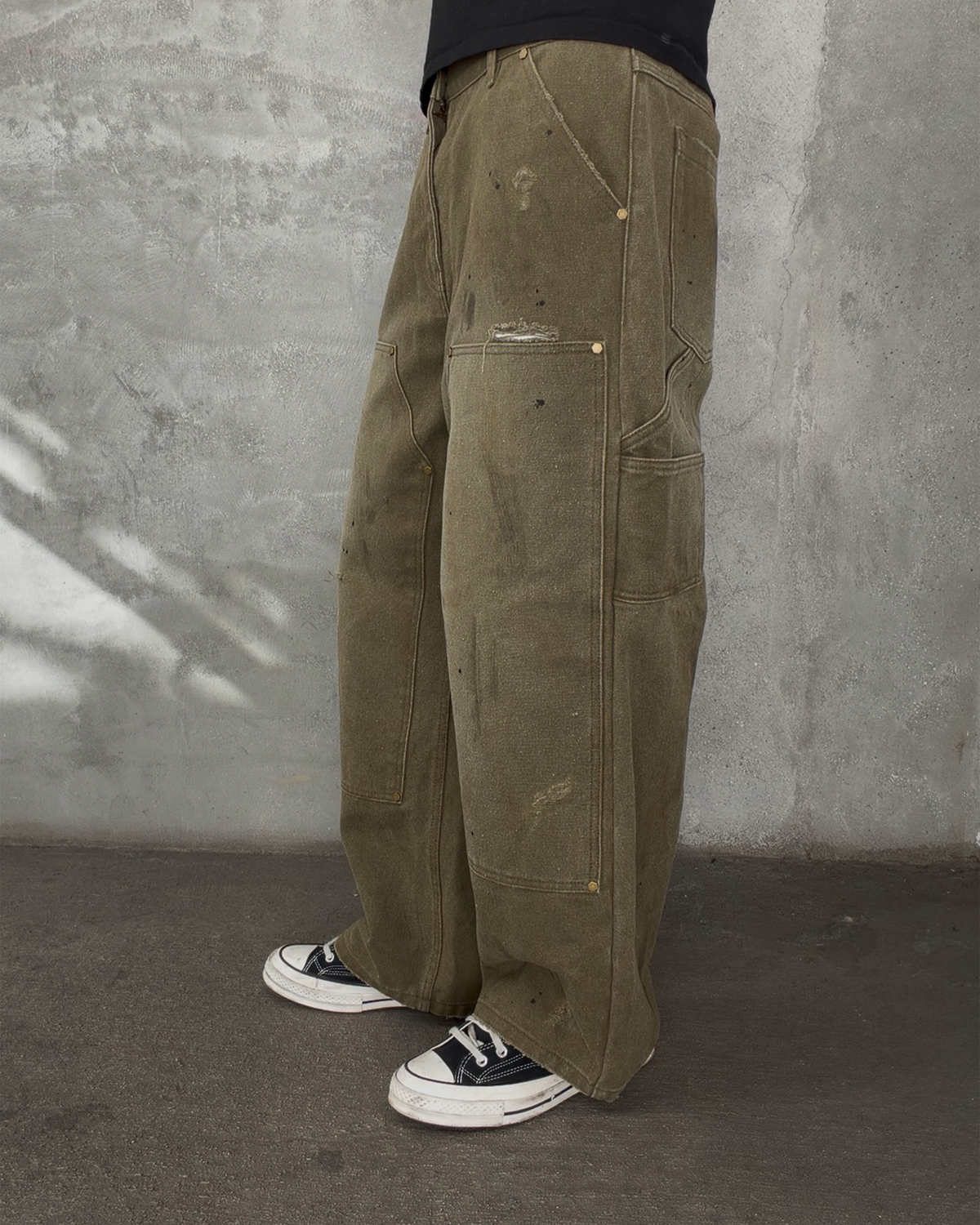 FOREST GREEN DOUBLE KNEE