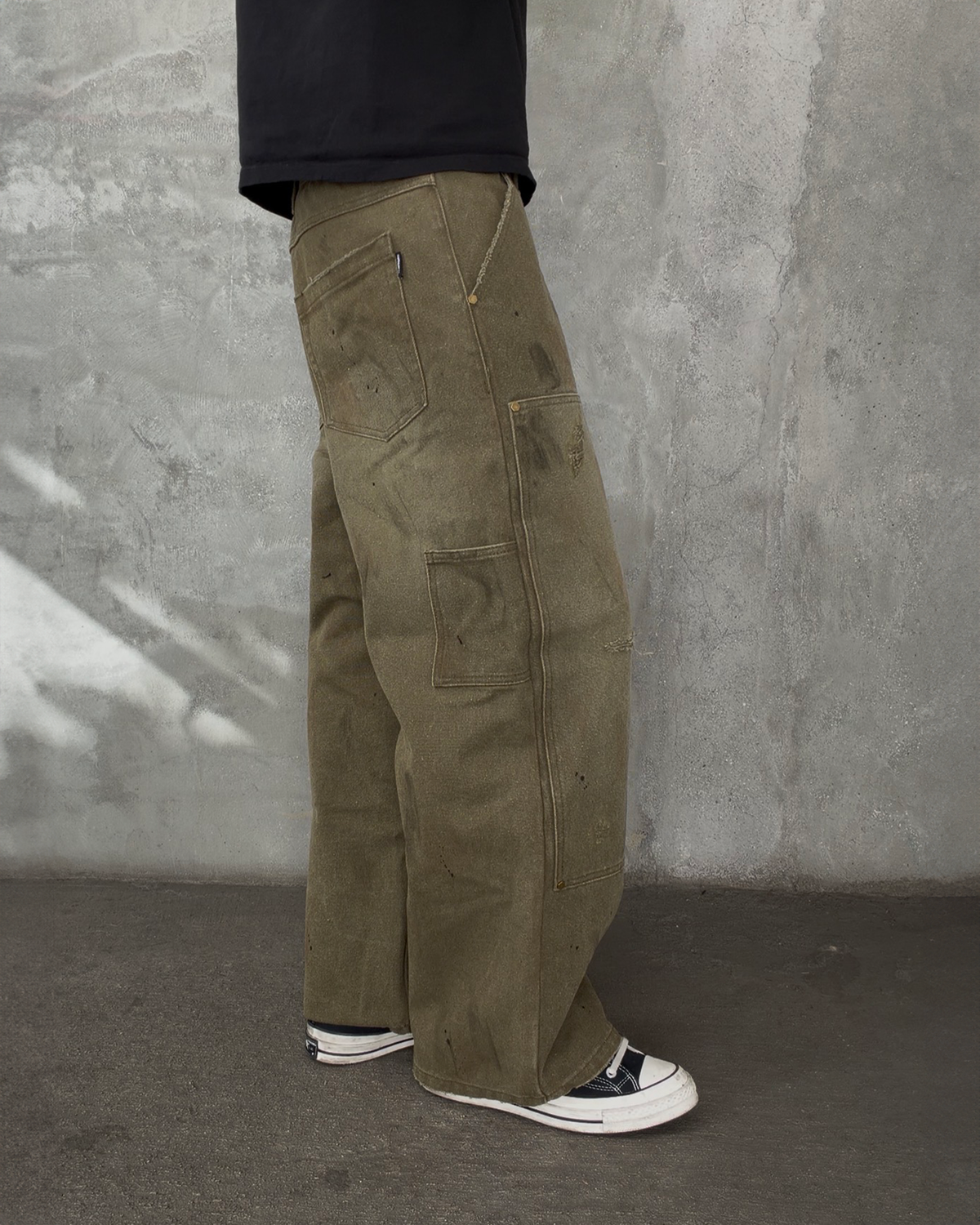 FOREST GREEN DOUBLE KNEE